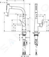 Metris Select M71-Mitigeur de cuisine 320, bec extractible, 1jet